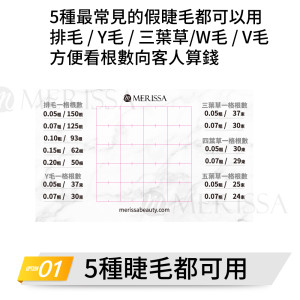 睫毛計數卡